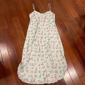 Vintage Floral Slip Midi Dress